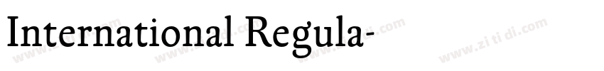 International Regula字体转换